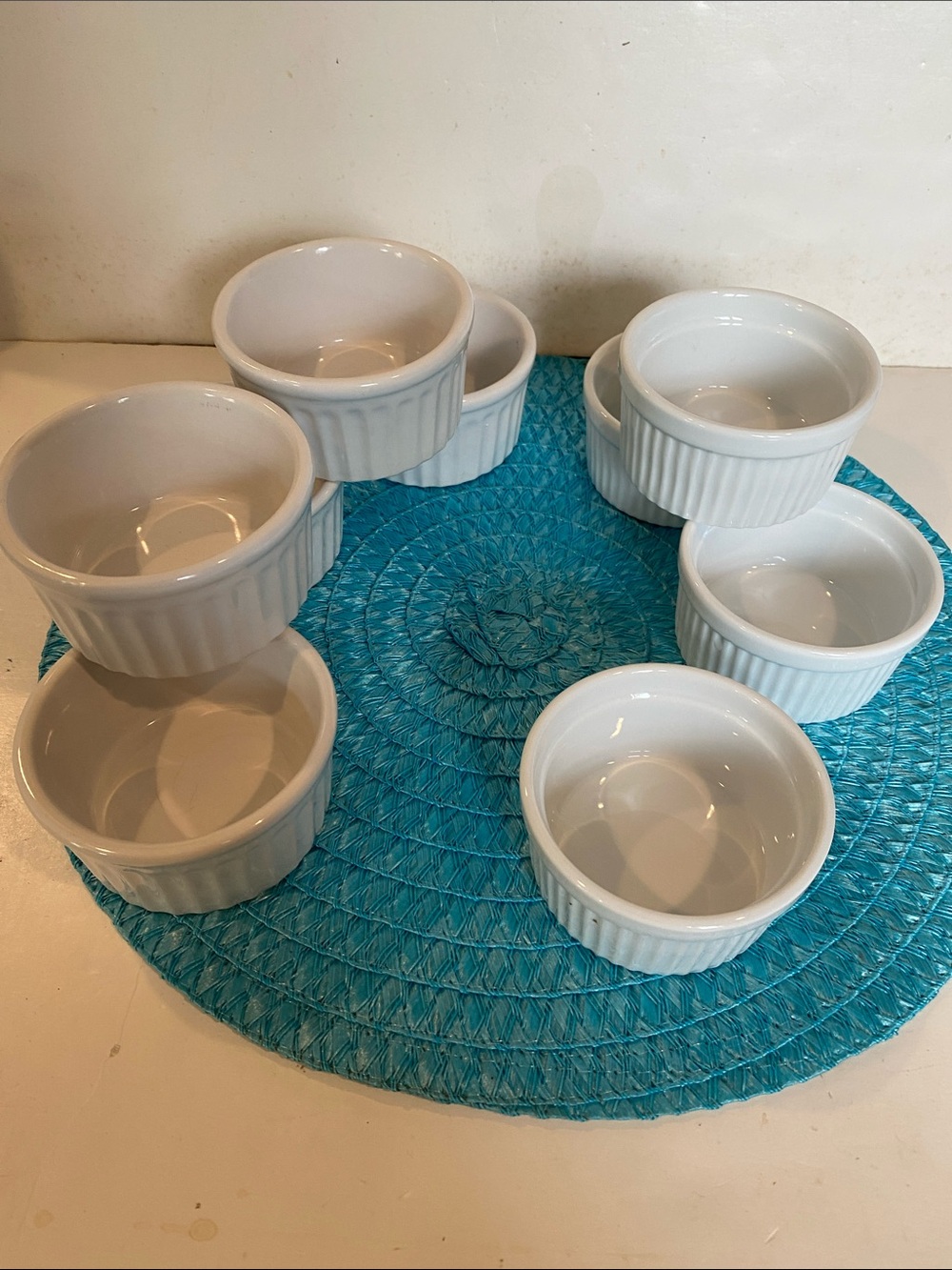 Set of 9 Ceramic Ramekins: 4 Pier 1 and 5 Unbranded